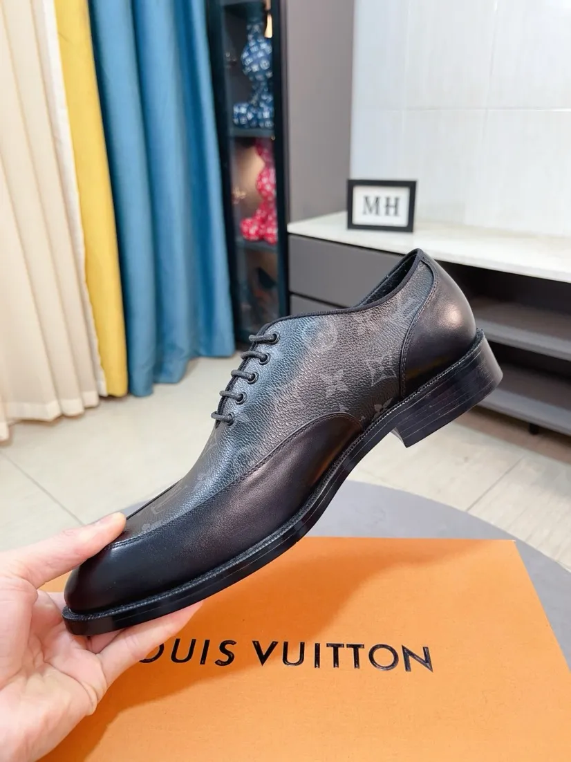 Men's shoes 💰540🌹🌹 [LV] Louis Vuitton's popular casual leather shoes 🎖Fashionable and elegant 🎖🎖Material: Original imported cowhide open edge beads, washed cowhide leather lining, original molded rubber outsole, high-end and classy, ​​elegant quality, instantly transforming into a handsome man ❤❤Standard\nNumber of sizes: 39-44, 38 45 46 customized